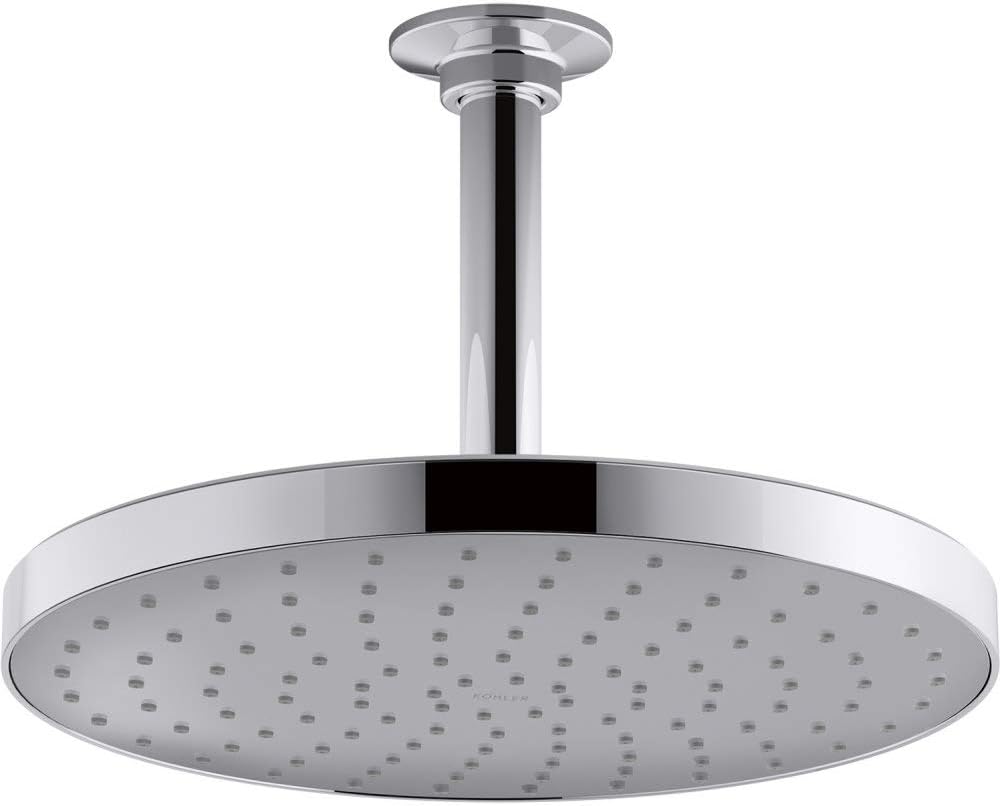 KOHLER 76465-G-CP Awaken® 10" Rain Shower Head, Single-Function Rainhead, Easy to Clean Surface, 1.75 GPM, Polished Chrome