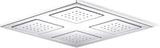 Kohler 98740-CP WaterTile® Rain Overhead shower panel with four 22-nozzle sprayheads, Polished Chrome
