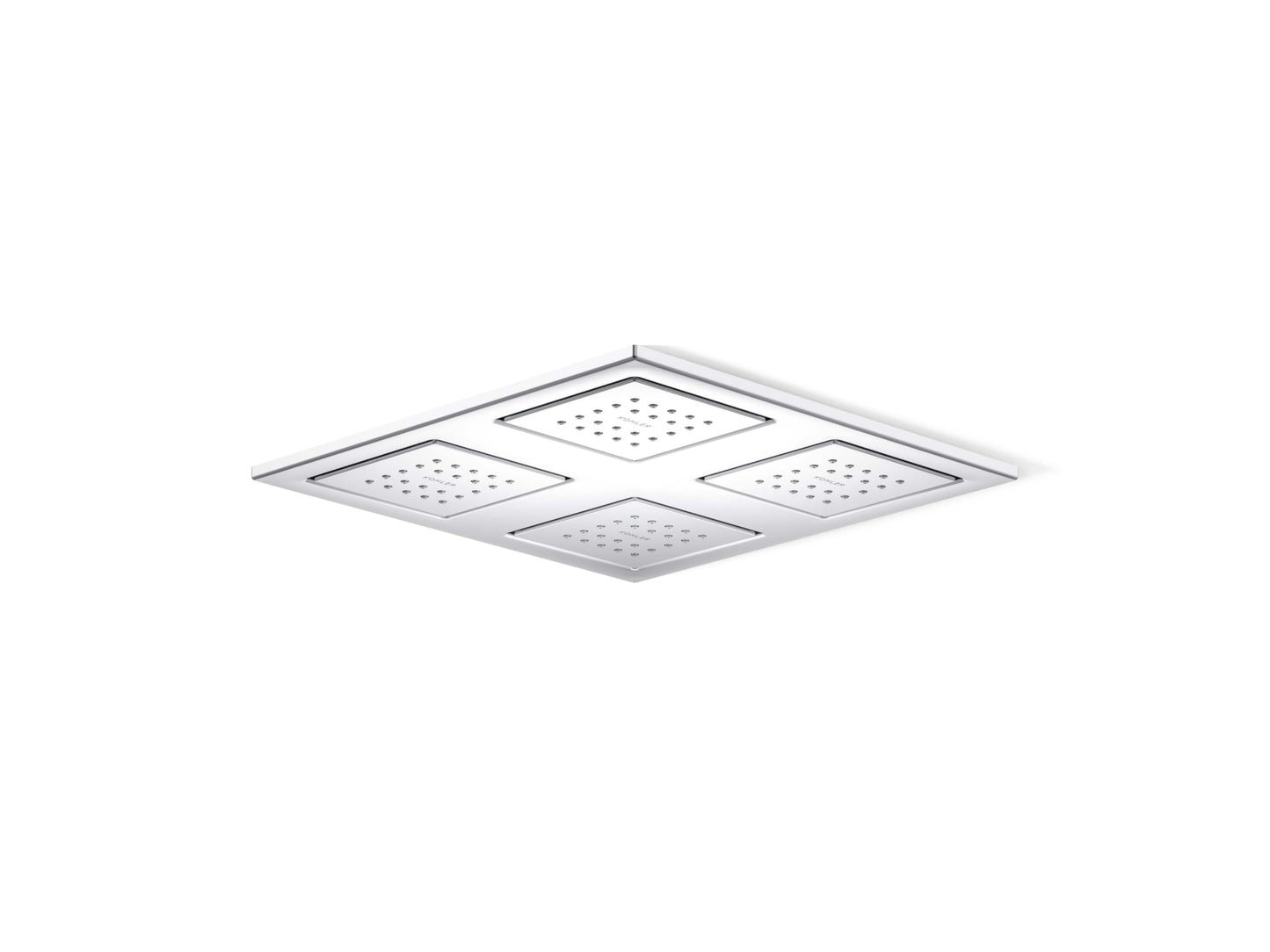 Kohler 98740-CP WaterTile® Rain Overhead shower panel with four 22-nozzle sprayheads, Polished Chrome