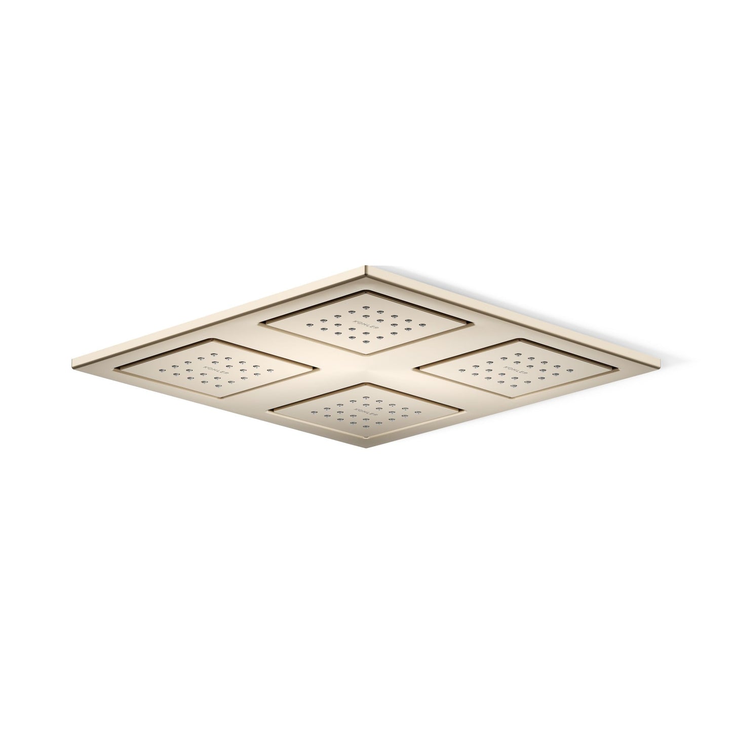 Kohler 98740-CP WaterTile® Rain Overhead shower panel with four 22-nozzle sprayheads, Polished Chrome