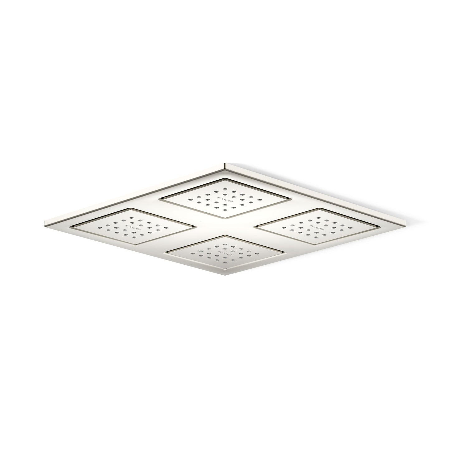 Kohler 98740-CP WaterTile® Rain Overhead shower panel with four 22-nozzle sprayheads, Polished Chrome