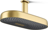 Kohler 26297-2MB Statement® Oblong 18" two-function rainhead, 2.5 gpm, Vibrant Brushed Moderne Brass
