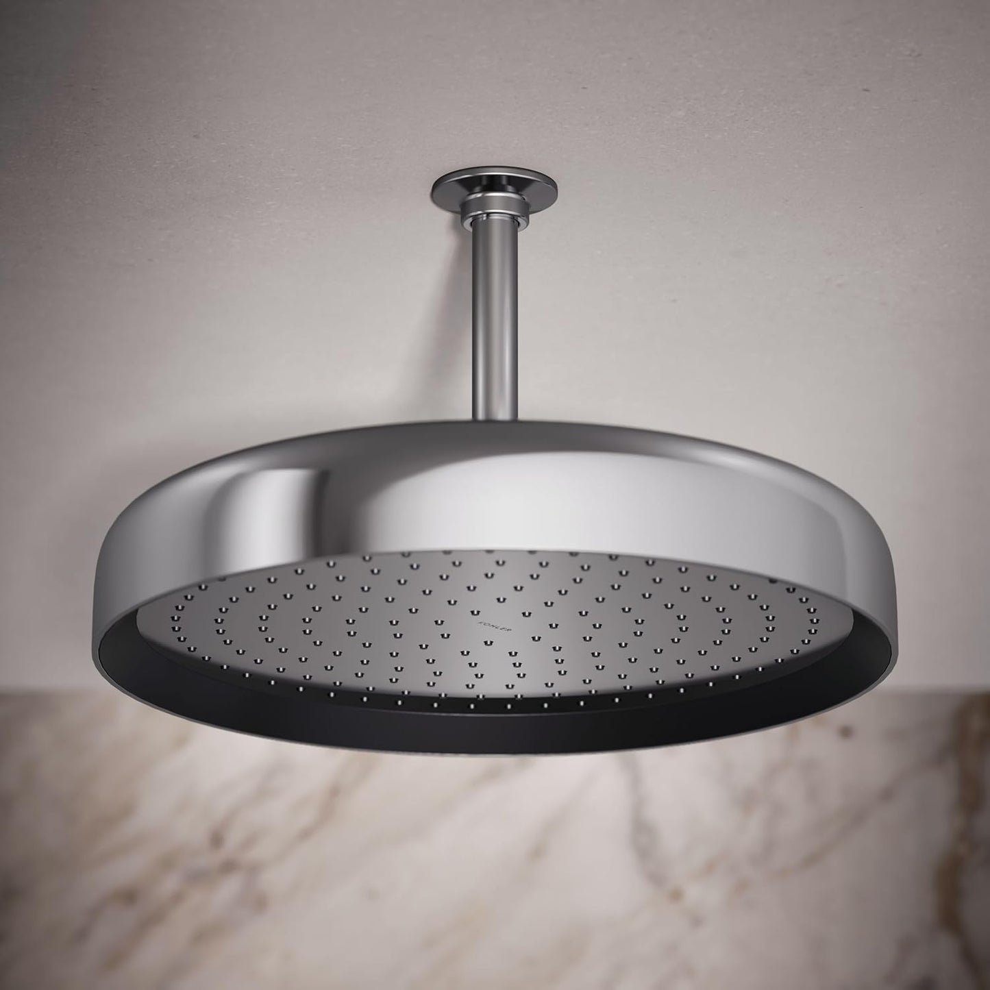 Kohler 26292-CP Statement® Round 14" single-function rainhead, 2.5 gpm, Polished Chrome