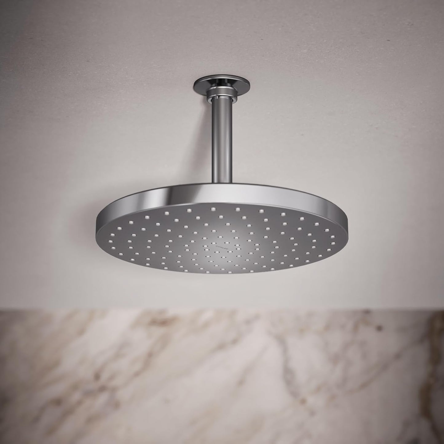 KOHLER 76465-G-CP Awaken® 10" Rain Shower Head, Single-Function Rainhead, Easy to Clean Surface, 1.75 GPM, Polished Chrome