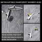 High Pressure Rain Shower Head: Upgrade Shower Heads with Handheld Spray Combo with Fixed Showerhead and 10 Sprays Handheld Shower Head, Detachable Shower head Built-in Magnetic Docking and Power Jets