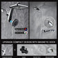 High Pressure Rain Shower Head: Upgrade Shower Heads with Handheld Spray Combo with Fixed Showerhead and 10 Sprays Handheld Shower Head, Detachable Shower head Built-in Magnetic Docking and Power Jets
