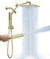 Veken All Metal 10" Shower Head with Handheld, Luxurious Square Double Rain Shower Heads,Power Wash Wand,Dual High Pressure Detachable Rainfall Showerhead with Spray Combo,Extension Arm,Chrome,Sliver