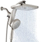 High Pressure Rain Shower Head: Upgrade Shower Heads with Handheld Spray Combo with Fixed Showerhead and 10 Sprays Handheld Shower Head, Detachable Shower head Built-in Magnetic Docking and Power Jets