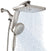 High Pressure Rain Shower Head: Upgrade Shower Heads with Handheld Spray Combo with Fixed Showerhead and 10 Sprays Handheld Shower Head, Detachable Shower head Built-in Magnetic Docking and Power Jets