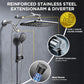 Veken 11.8" Rain Shower Head with Handheld, High Pressure Handheld Shower with Multi Spray Modes, Rainfall Combo with 15" Metal Extension Arm, Detachable Dual Shower, Bathroom Decor, Chrome Silver
