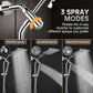 Veken All Metal 10" Shower Head with Handheld, Luxurious Square Double Rain Shower Heads,Power Wash Wand,Dual High Pressure Detachable Rainfall Showerhead with Spray Combo,Extension Arm,Chrome,Sliver