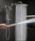Veken All Metal 10" Shower Head with Handheld, Luxurious Square Double Rain Shower Heads,Power Wash Wand,Dual High Pressure Detachable Rainfall Showerhead with Spray Combo,Extension Arm,Chrome,Sliver
