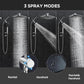 Veken 11.8" Rain Shower Head with Handheld, High Pressure Handheld Shower with Multi Spray Modes, Rainfall Combo with 15" Metal Extension Arm, Detachable Dual Shower, Bathroom Decor, Chrome Silver