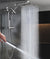 Veken All Metal 10" Shower Head with Handheld, Luxurious Square Double Rain Shower Heads,Power Wash Wand,Dual High Pressure Detachable Rainfall Showerhead with Spray Combo,Extension Arm,Chrome,Sliver