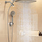 Veken 11.8" Rain Shower Head with Handheld, High Pressure Handheld Shower with Multi Spray Modes, Rainfall Combo with 15" Metal Extension Arm, Detachable Dual Shower, Bathroom Decor, Chrome Silver