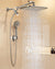Veken 11.8" Rain Shower Head with Handheld, High Pressure Handheld Shower with Multi Spray Modes, Rainfall Combo with 15" Metal Extension Arm, Detachable Dual Shower, Bathroom Decor, Chrome Silver