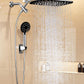 Veken 11.8" Rain Shower Head with Handheld, High Pressure Handheld Shower with Multi Spray Modes, Rainfall Combo with 15" Metal Extension Arm, Detachable Dual Shower, Bathroom Decor, Chrome Silver
