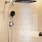 Veken 11.8" Rain Shower Head with Handheld, High Pressure Handheld Shower with Multi Spray Modes, Rainfall Combo with 15" Metal Extension Arm, Detachable Dual Shower, Bathroom Decor, Chrome Silver