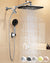 Veken 11.8" Rain Shower Head with Handheld, High Pressure Handheld Shower with Multi Spray Modes, Rainfall Combo with 15" Metal Extension Arm, Detachable Dual Shower, Bathroom Decor, Chrome Silver