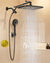 Veken 11.8" Rain Shower Head with Handheld, High Pressure Handheld Shower with Multi Spray Modes, Rainfall Combo with 15" Metal Extension Arm, Detachable Dual Shower, Bathroom Decor, Chrome Silver