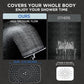 Veken 11.8" Rain Shower Head with Handheld, High Pressure Handheld Shower with Multi Spray Modes, Rainfall Combo with 15" Metal Extension Arm, Detachable Dual Shower, Bathroom Decor, Chrome Silver