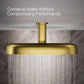 Kohler 26297-2MB Statement® Oblong 18" two-function rainhead, 2.5 gpm, Vibrant Brushed Moderne Brass