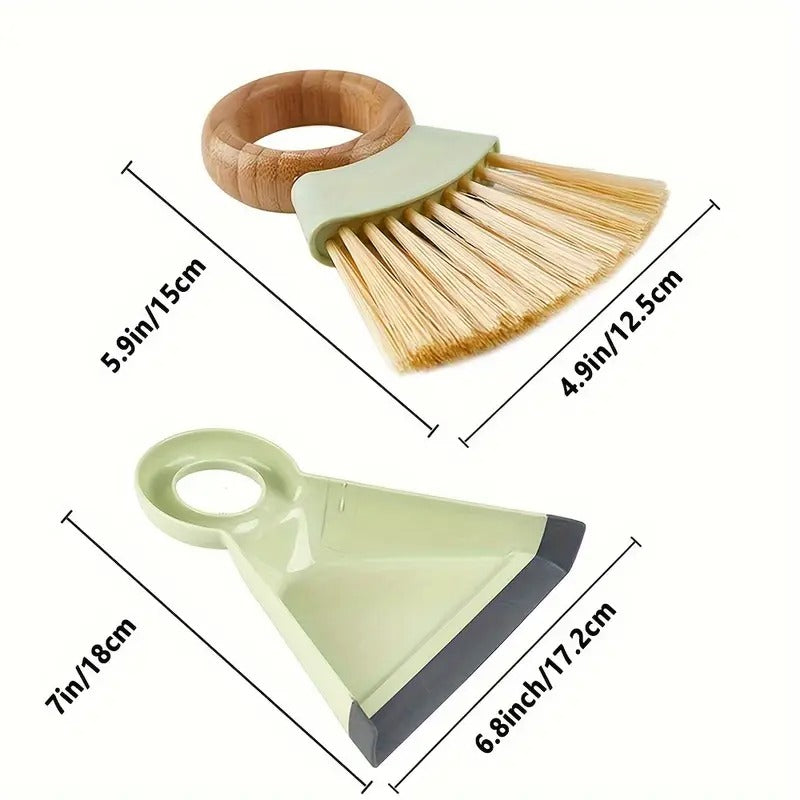 [1set Mini Broom] 1set Mini Desktop Broom Duster Set | Hangable with Hook Accessories for Sweeping Desktop Keyboard Window Crevice Dust Pet Waste